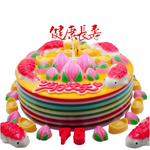 Longevity (Fishes, ingots & peaches) - CakeArtelier