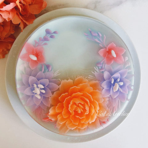 Flowery round cake (KJFR20230603)