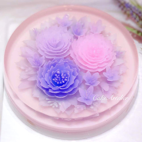 Flowery round cake (KJFR20210409)