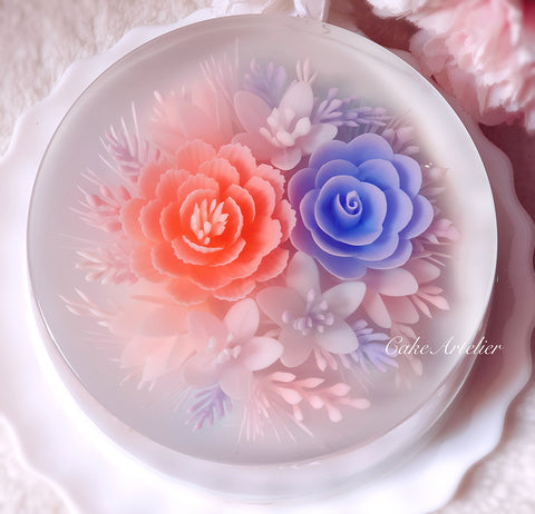 Flowery round cake (KJFR20211001)