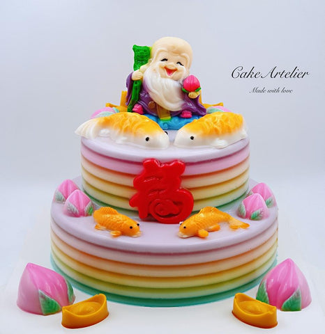 Longevity (Shou Xing Gong two tiers) - CakeArtelier