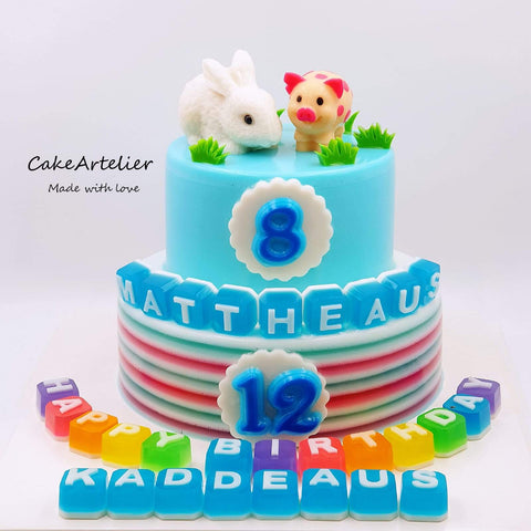 Animals (Gatherings two tiers 01) - CakeArtelier