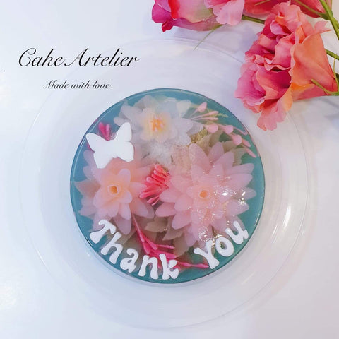 Flowery round cake (KJFR0033) - CakeArtelier