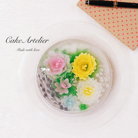 Flowery round cake (KJFR0031) - CakeArtelier