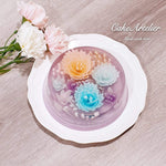 Flowery round cake (KJFR0030) - CakeArtelier