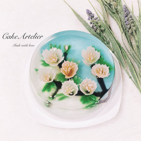 Flowery round cake (KJFR0027) - CakeArtelier