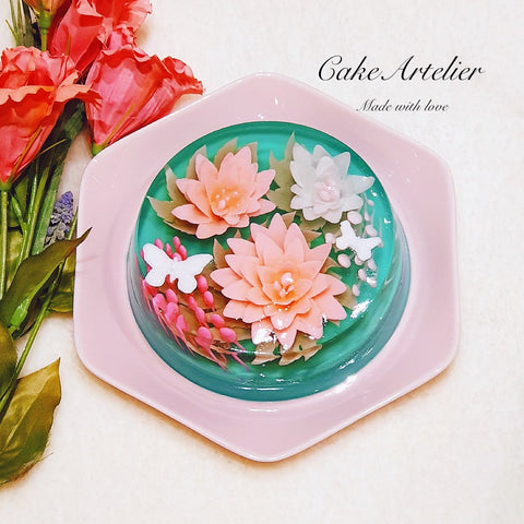 Flowery round cake (KJFR0024) - CakeArtelier