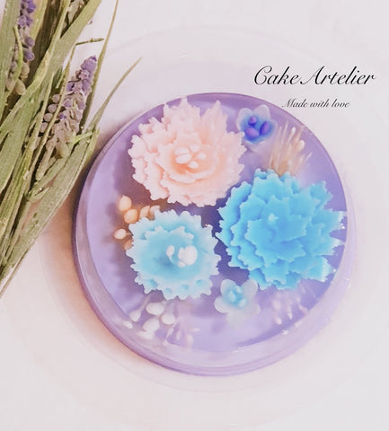 Flowery round cake (KJFR0021) - CakeArtelier