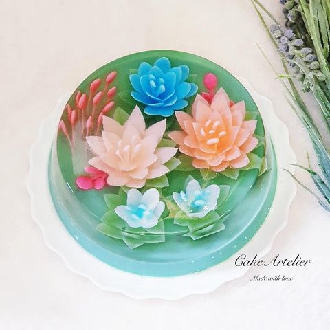 Flowery round cake (KJFR0014) - CakeArtelier