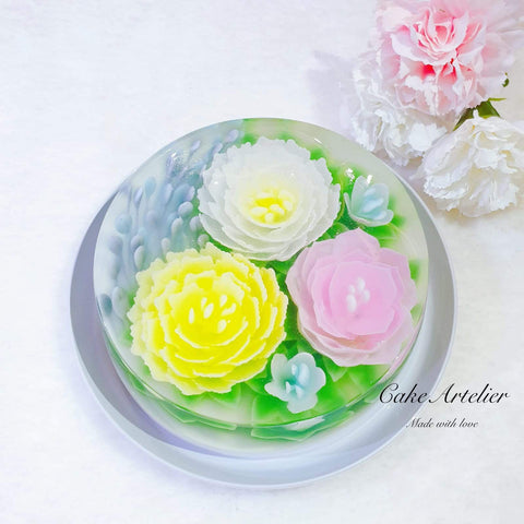 Flowery round cake (KJFR0013) - CakeArtelier
