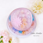 Flowery round cake (2 Tier) (KJFRT001) - CakeArtelier
