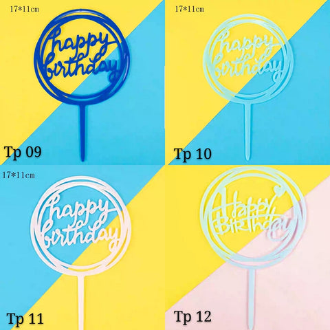 Toppers - Happy Birthday (TP09-12) - CakeArtelier