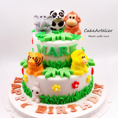 Animals (Gatherings two tiers 03) - CakeArtelier