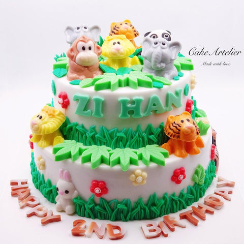Animals (Gatherings two tiers 04) - CakeArtelier