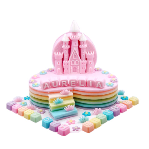 Castle - Pink (Heart with steps) - CakeArtelier