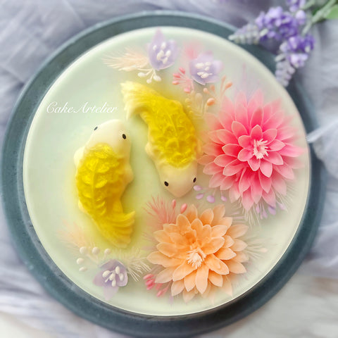 Flowery round cake (KJFR20220304)