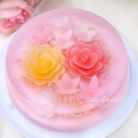 Flowery round cake (KJFR20210502)