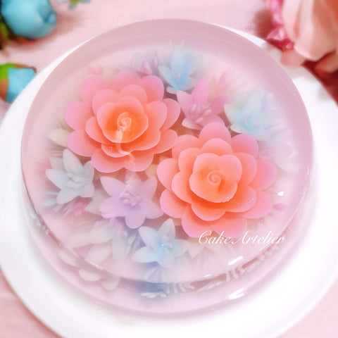 Flowery round cake (KJFR20210506)