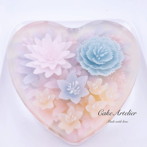 Lovely heart cake (KJLH0007) - CakeArtelier