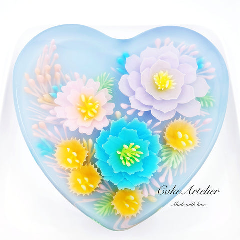 Lovely heart cake (KJLH0008) - CakeArtelier