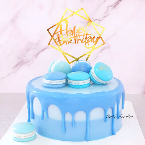 Macarons (blue) Cake