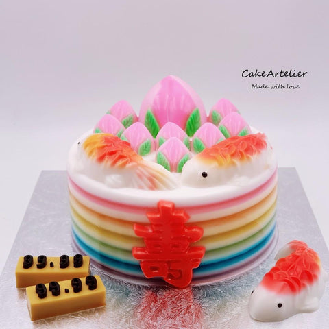 Longevity (fishes & peaches 02) - CakeArtelier