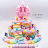 Pony (Heart with steps two tiers) - CakeArtelier