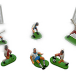Toy soccer figurines